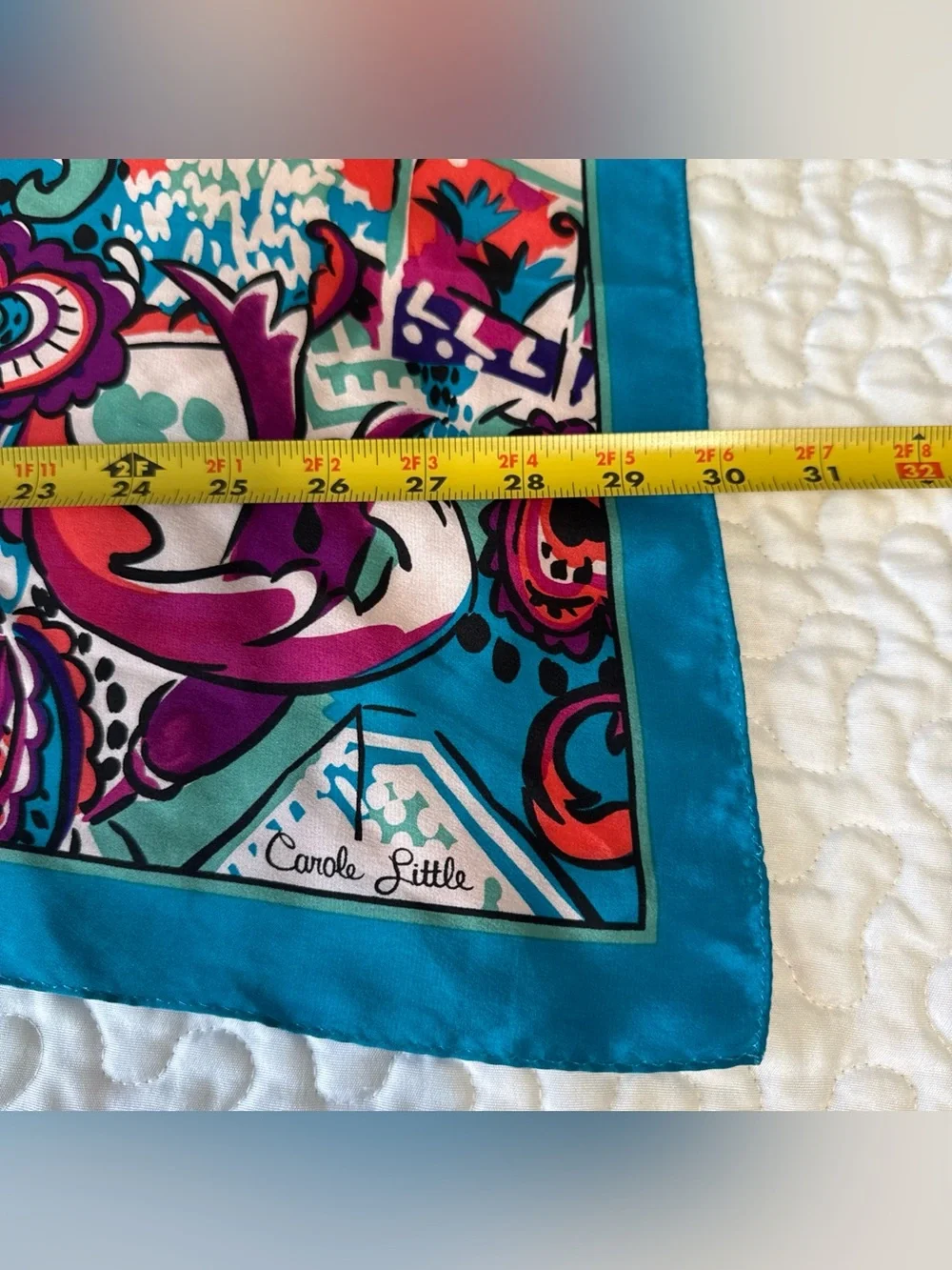 VTG Carole Little Silk Square Scarf 30